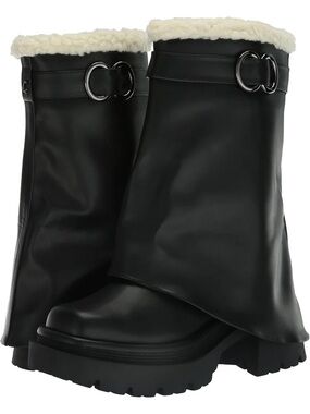 NWT Circus NY Noah Black Boot | 8 | Lug Platform Mid-Calf Shark Boot